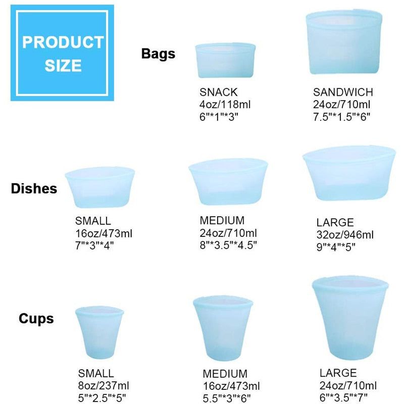 ReBag - Zip Top Silicone Food Storage Bags And Containers - absentel