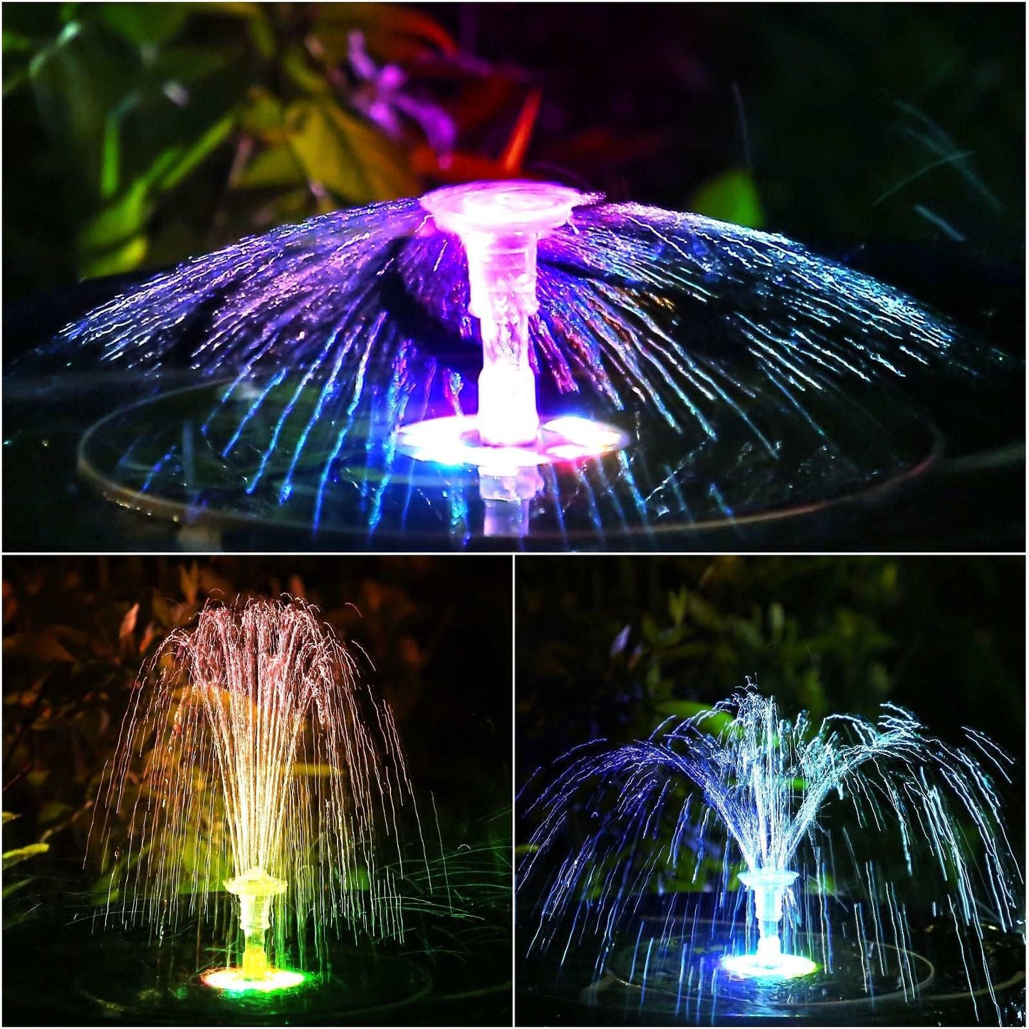AviGlow - RGB Solar Bird Bath Fountain - absentel