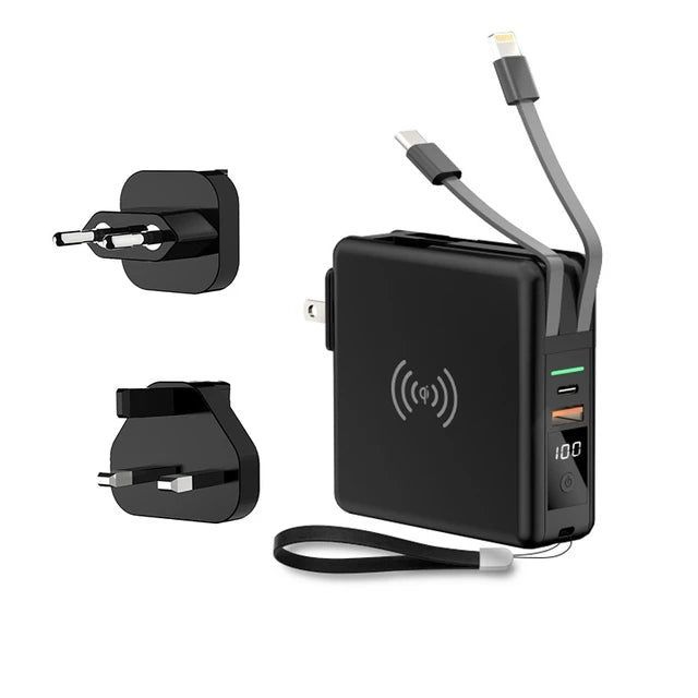 Travel Pro -ChargeMaster 5 In 1 Power Bank With Case - absentel